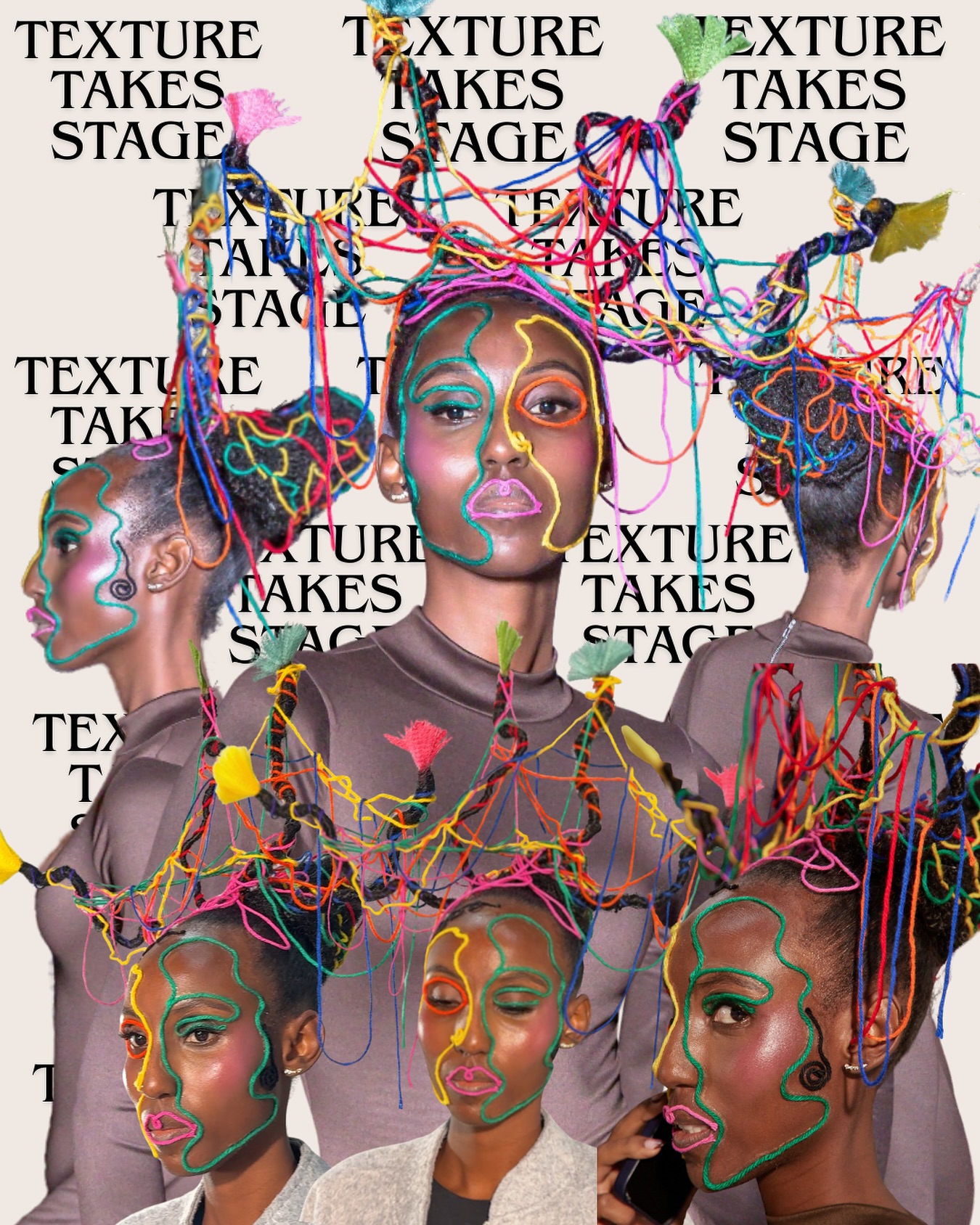Texture Takes the Stage editorial campaign artwork